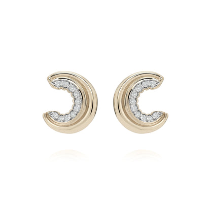 Brinco Spey Petit | Ouro Champanhe e Brilhantes