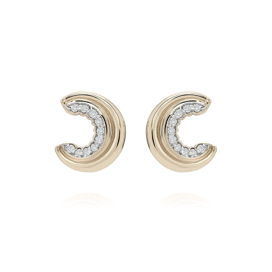 Brinco Spey Petit | Ouro Champanhe e Brilhantes