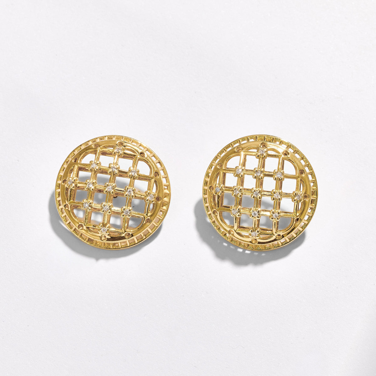 Brinco Tulle | Ouro Amarelo e Brilhantes
