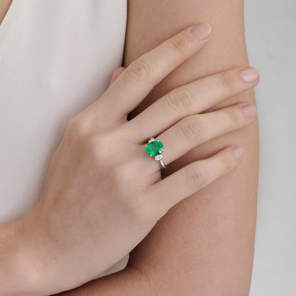 Anel de Esmeralda 228 | Esmeralda e Diamantes