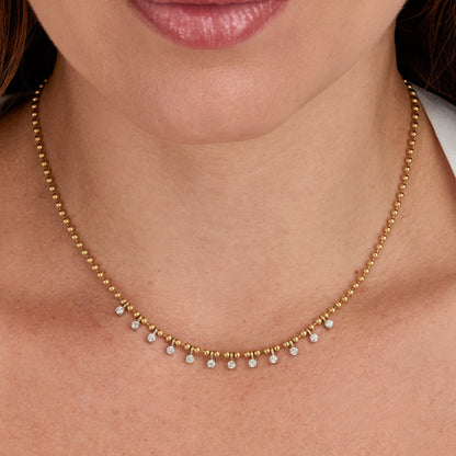 Colar Temps | Ouro Amarelo e Brilhantes