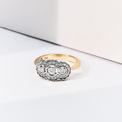 Anel Laken | Ouro Champanhe e Diamantes