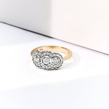 Anel Laken | Ouro Champanhe e Diamantes