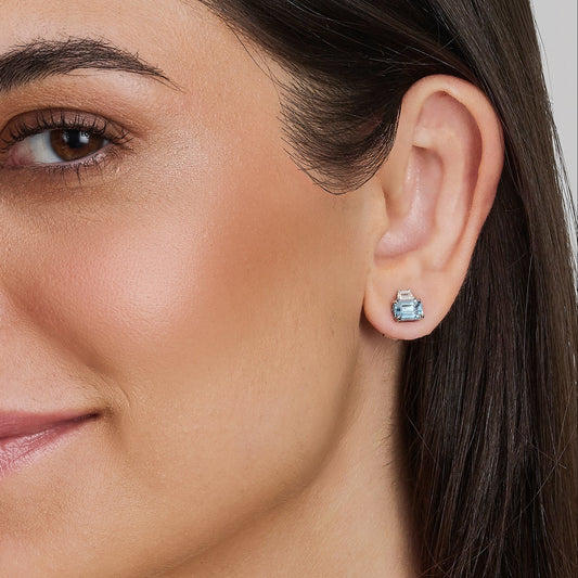 Brinco Claire | Água-Marinhas e Diamantes