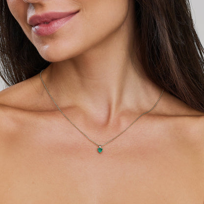 Pingente Petit-Bourbon | Esmeralda e Ouro Branco