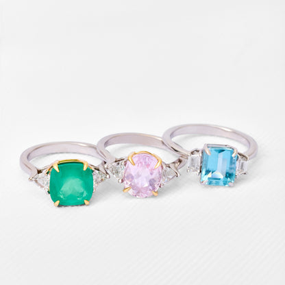 Anel Aurore | Kunzita e Diamantes