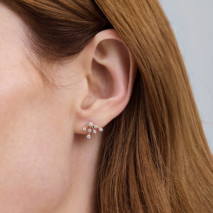 Stud Celeste | Brilhantes e Ouro Champanhe