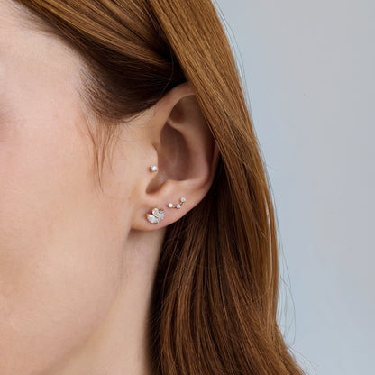 Stud Brilhante P | Brilhante e Ouro Champanhe