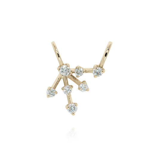 Pingente Celeste | Ouro Champanhe e Brilhantes