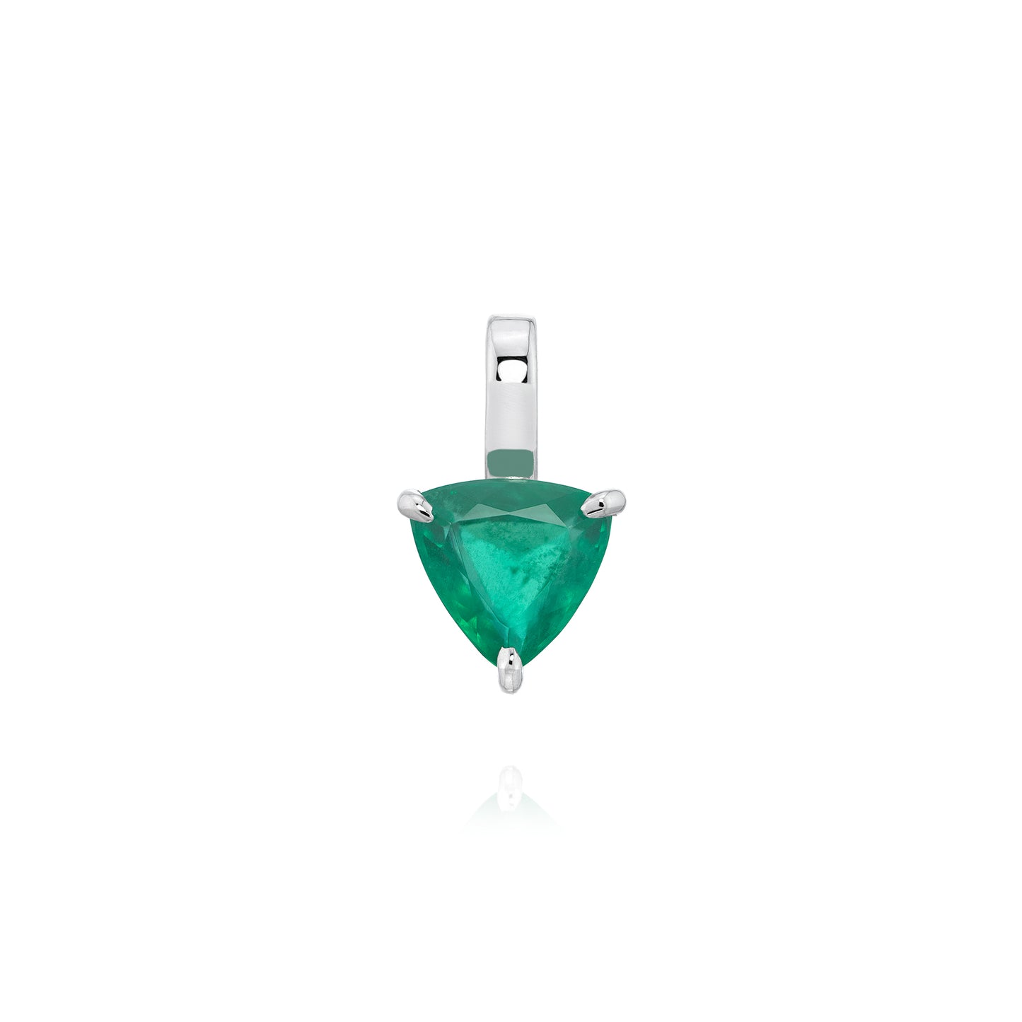 Pingente Petit-Bourbon | Esmeralda e Ouro Branco