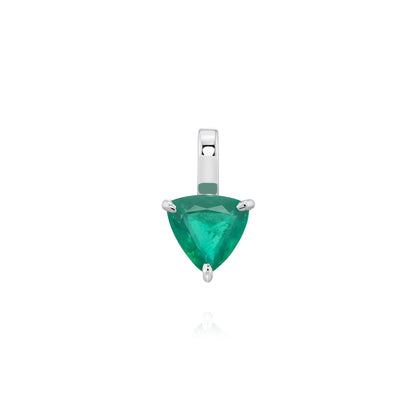 Pingente Petit-Bourbon | Esmeralda e Ouro Branco