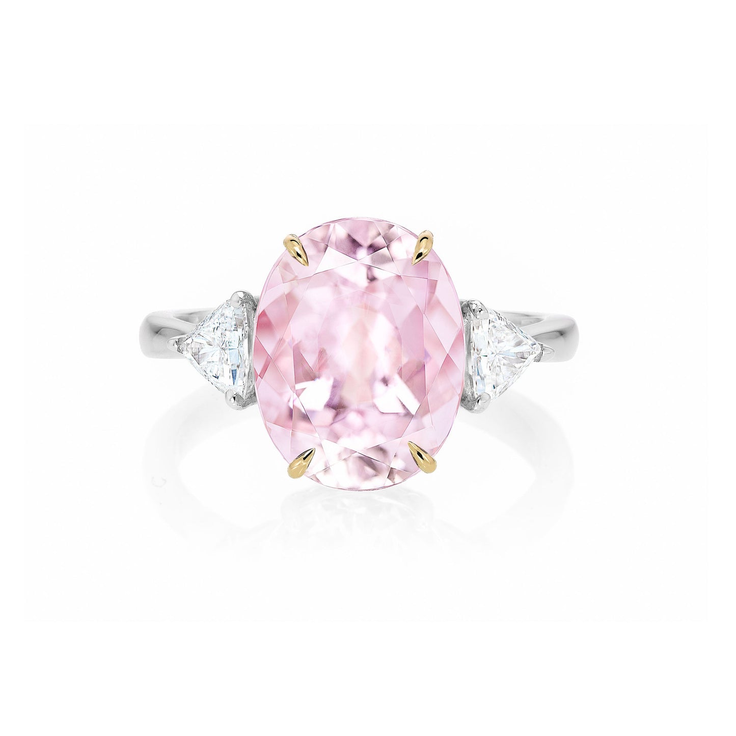 Anel de Kunzita 468 | Kunzita e Diamantes