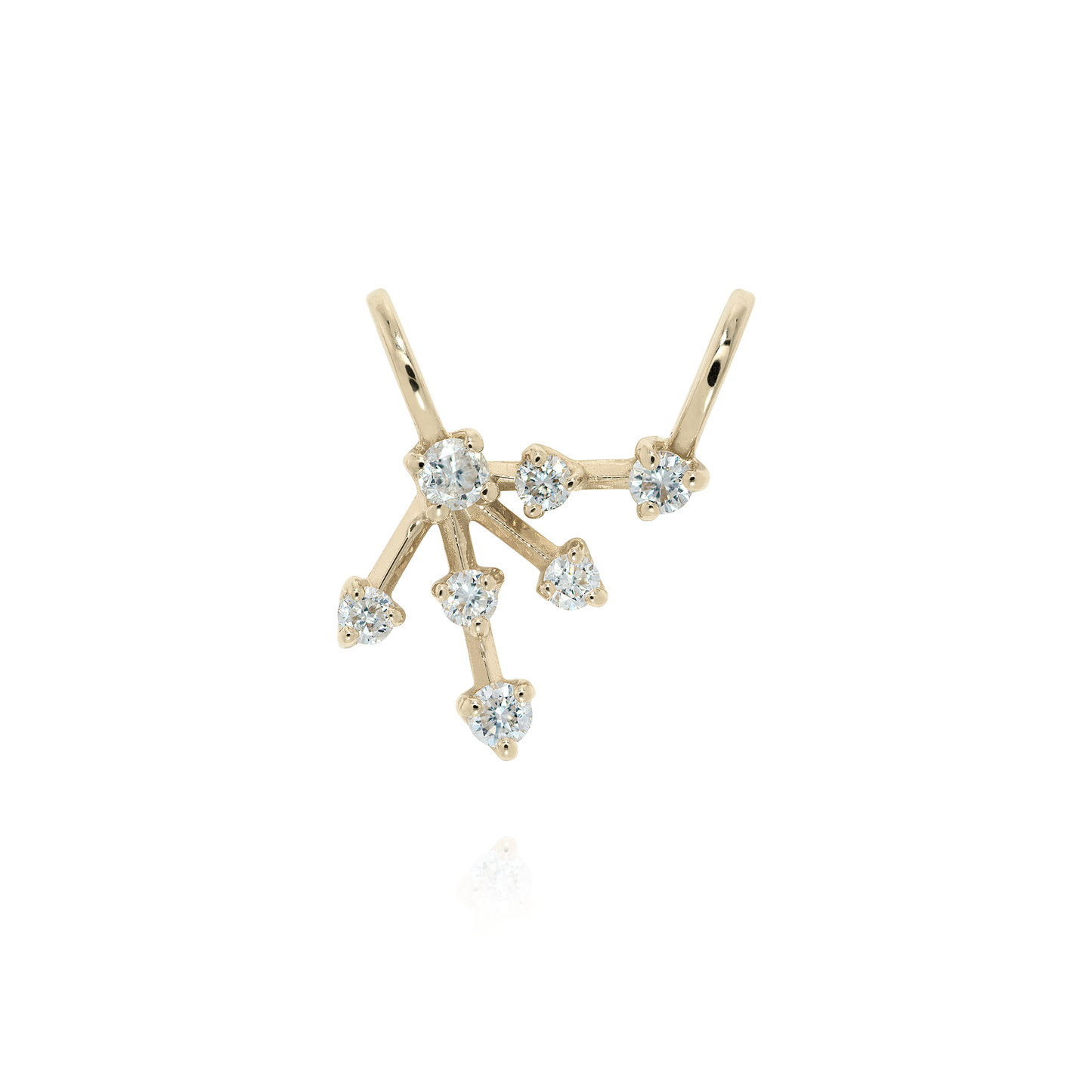Pingente Celeste | Ouro Champanhe e Brilhantes