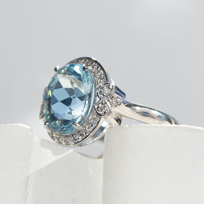 Anel Griffin | Água-marinha e Brilhantes